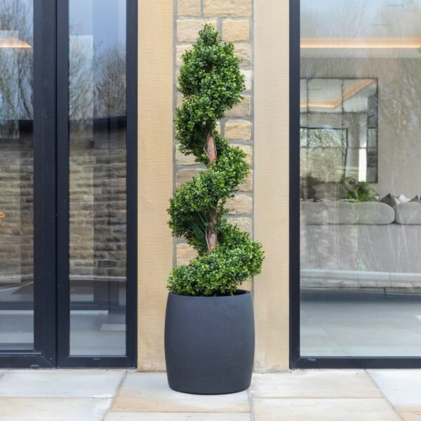 Artificial Buxus Spiral Stem Topiary Tree - Image 2