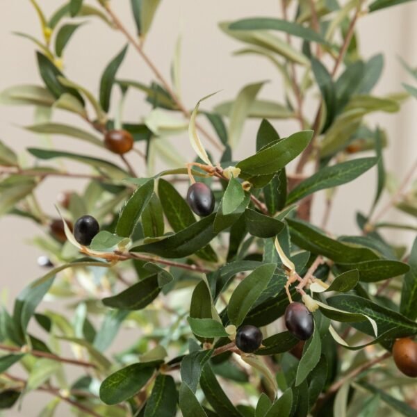 Artificial Olive Tree UV/IFV in Harrith Beige Planter - Image 2