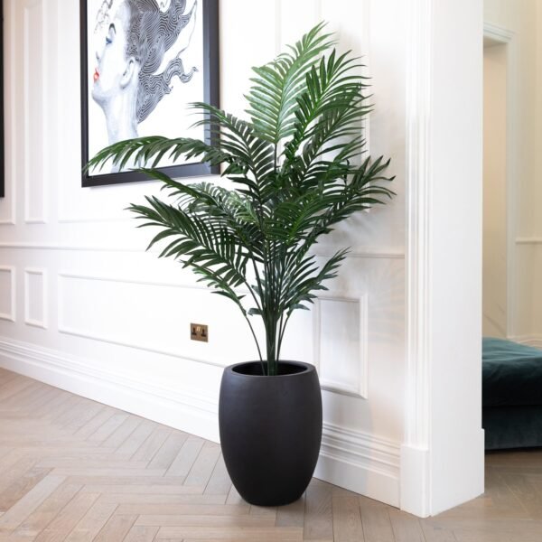 Artificial Paradise Palm Tree UV/IFV in Black Planter